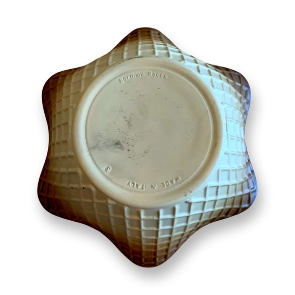 Vintage set of 6 Bomioli Rocco molded glass waffle cone ice cream bowls - Picture 7 of 7